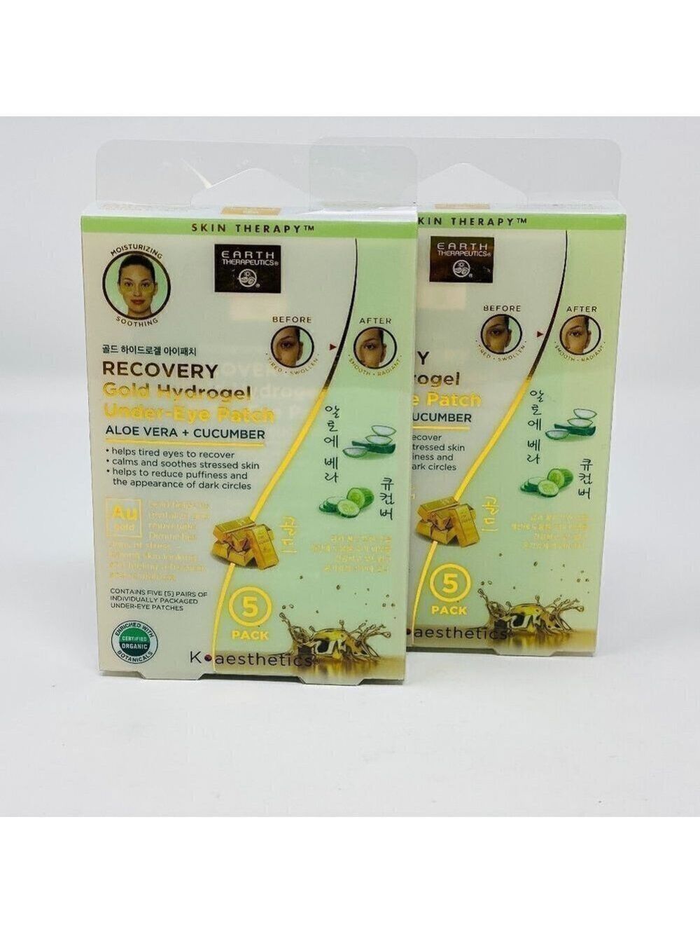 2PK-Earth Therapeutics Gold Hydrogel Eye Patch